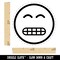 Grimace Face Sheepish Emoticon Self-Inking Rubber Stamp for Stamping Crafting Planners